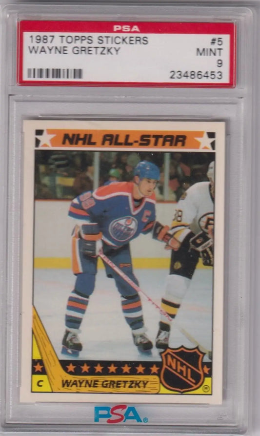Wayne Gretzky 1987-88 Topps hockey card showcased in Columbia Hobby collection