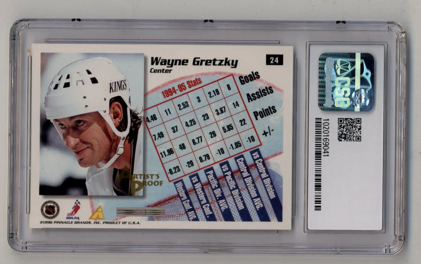 Wayne Gretzky 1995-96 Summit #24 Artist’s Proof CSG 9 Mint - Singles