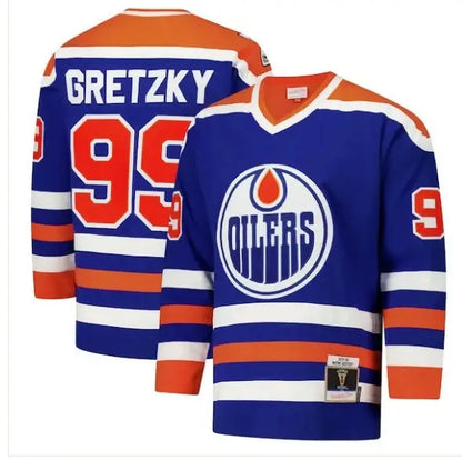 Edmonton Oilers Wayne Gretzky 1979-80 Power Play Jersey in royal for sale