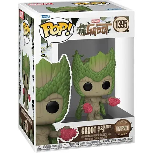 Funko Pop Groot as Scarlet Witch collectible from We Are Groot as Scarlet Witch Funko Pop Vinyl Figure