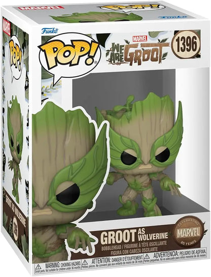 Groot as Wolverine Funko Pop vinyl figure #1396 showcasing unique tree-like design