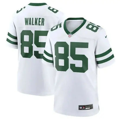 White and green Wesley Walker New York Jets Nike legacy game jersey with number 85