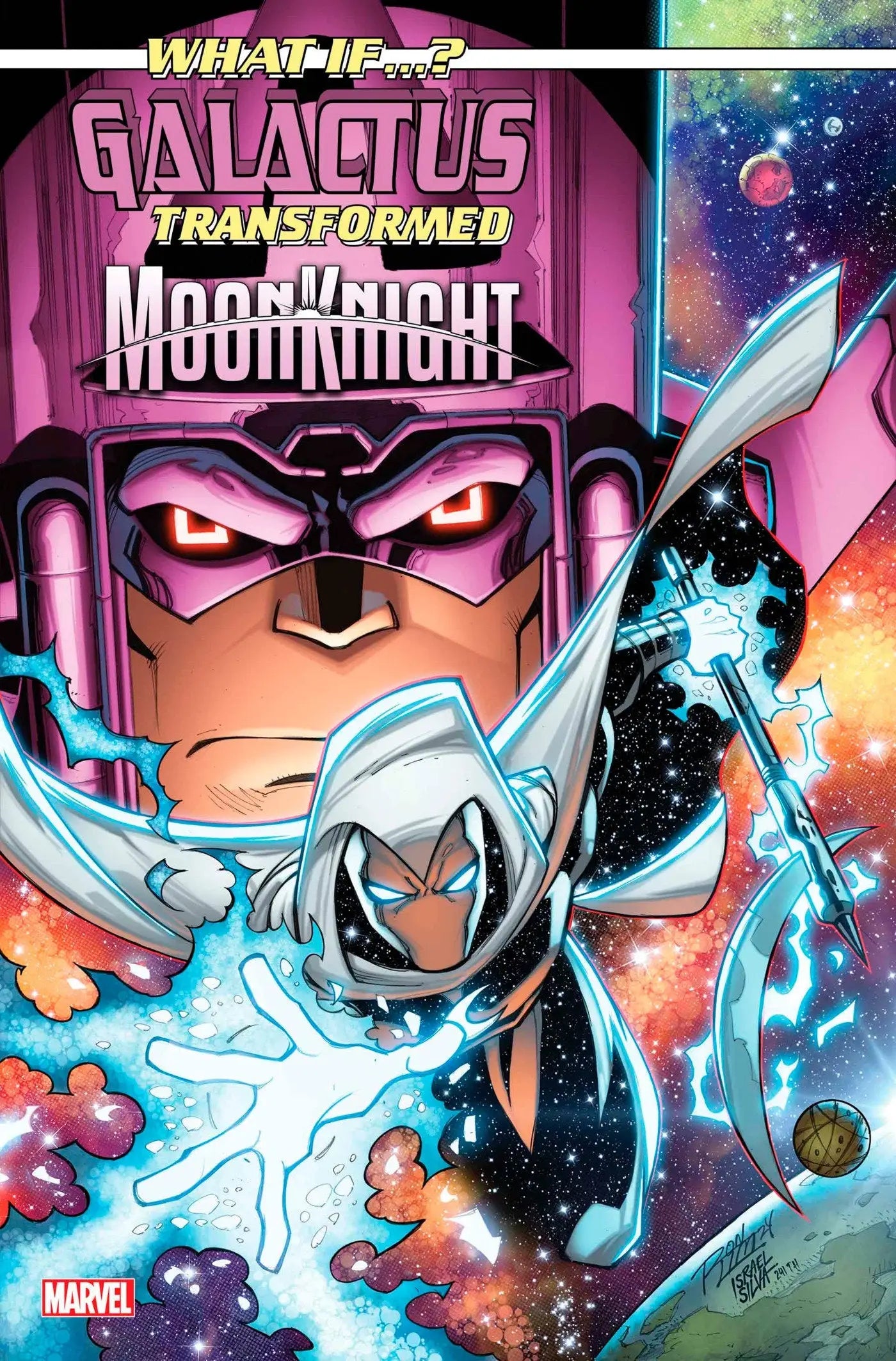 Comic book cover of What If...? Galactus Transformed Moon Knight #1