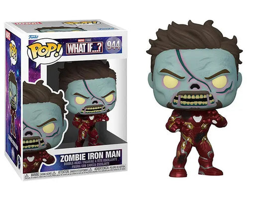 Zombie Iron Man Funko Pop from What If?: Zombie Iron Man product display