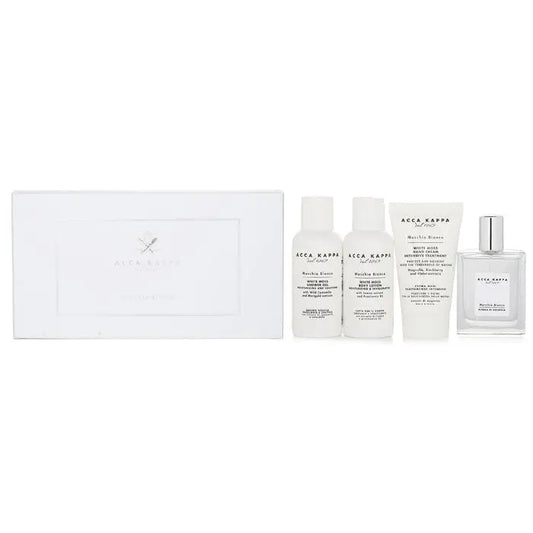 Acca Kappa White Moss gift set with shower gel, body lotion, perfume in a white box