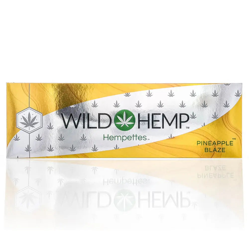 Wild Hemp CBD Hempettes Pineapple Blaze flavor in a rectangular box for Wild Hemp CBD product