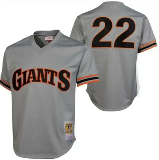 Gray San Francisco Giants Will Clark 1989 Authentic Batting Practice Jersey