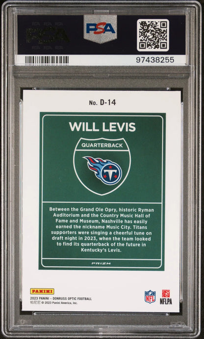 Will Levis 2023 Donruss Optic Downtown PSA 9 Mint - Singles
