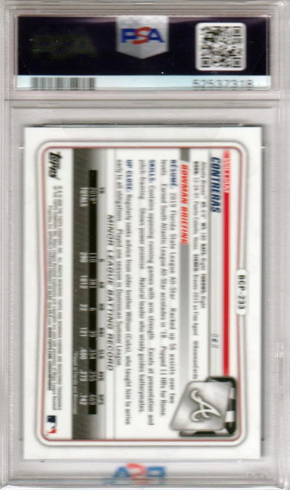 Graded William Contreras 2020 Bowman Chrome Mega Box RC Blue Refractor PSA 10