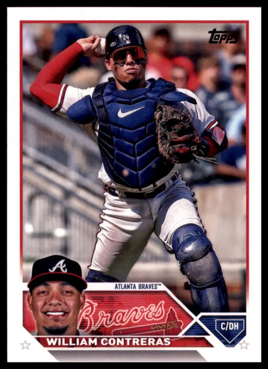 William Contreras 2023 Topps baseball card featuring Atlanta Braves player