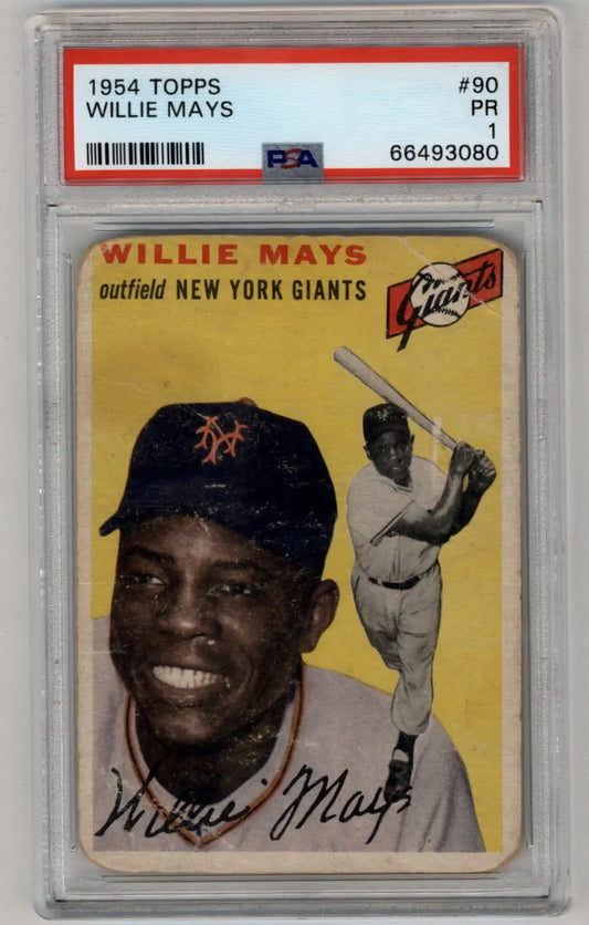 Willie Mays 1954 Topps #90 PSA 1 baseball card for sale