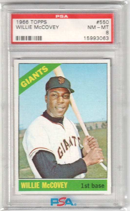 Graded Willie McCovey baseball card from Columbia Hobby, Pacific Northwest collection