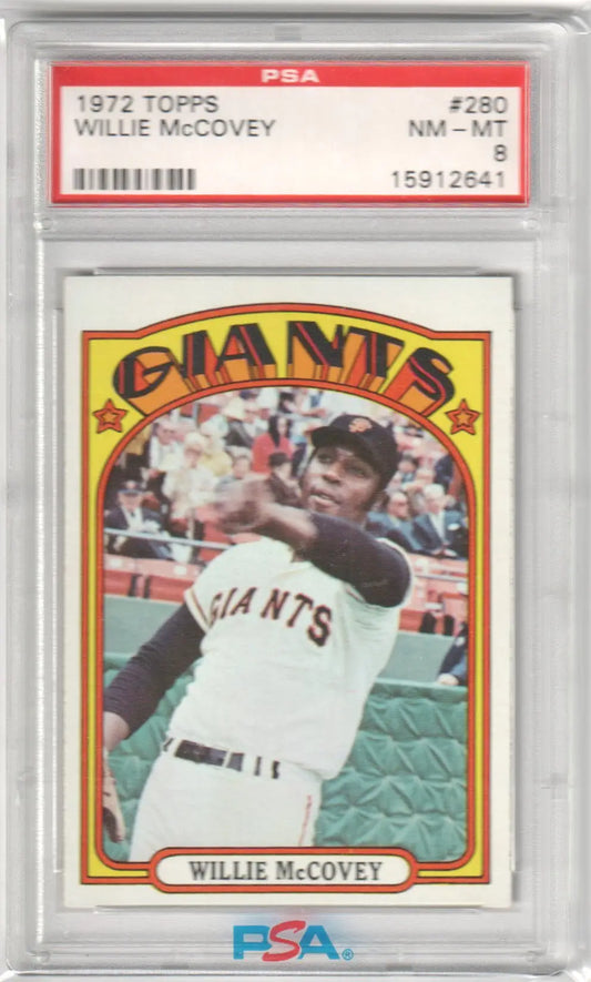 Graded Willie McCovey 1972 Topps baseball card PSA 8 NM-MT from Columbia Hobby