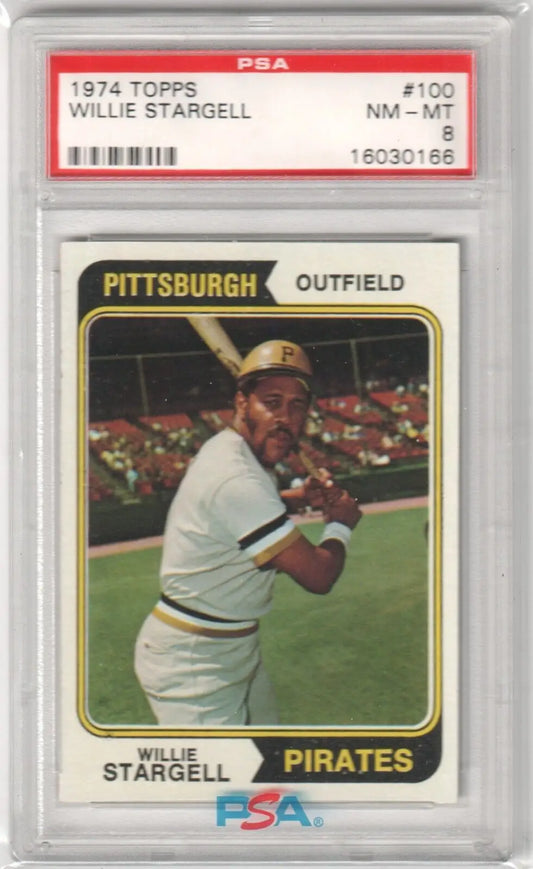 Graded Willie Stargell baseball card from 1974 Topps PSA 8 NM-MT in Columbia Hobby ebay store