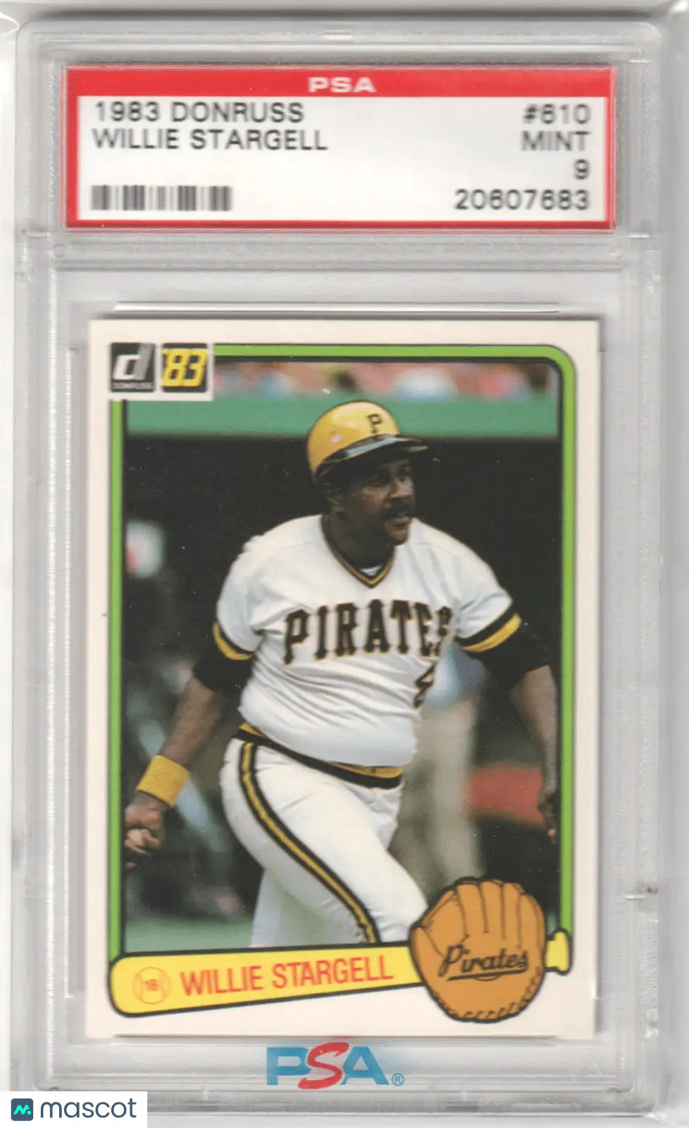 Willie Stargell 1983 Donruss baseball card PSA 9 Mint Columbia Hobby Pirates