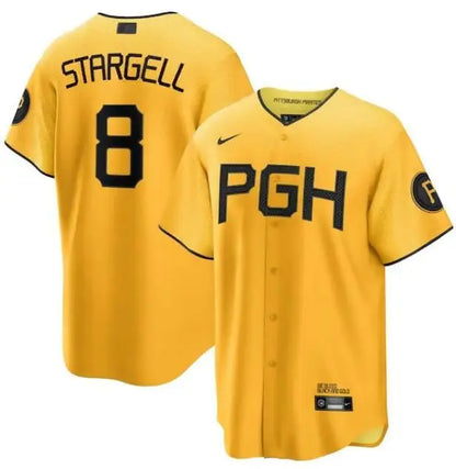 Yellow baseball jersey worn by Willie Stargell Pittsburgh Pirates Nike 2023 City Connect