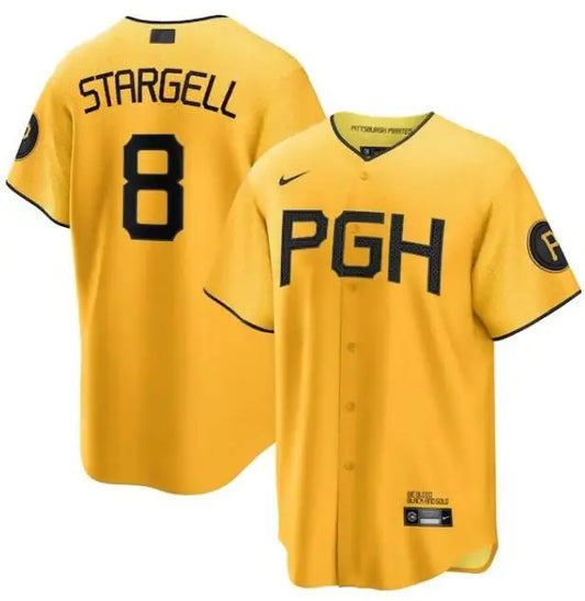 Yellow baseball jersey worn by Willie Stargell Pittsburgh Pirates Nike 2023 City Connect