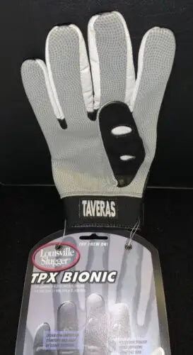 Gray and white batting gloves for Willy Taveras, game issued by the Houston Astros