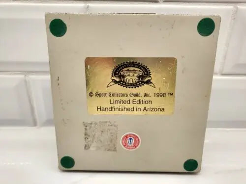 Ceramic cube with gold label from Wisconsin Badger Stadium replica 1999 Rose Bowl victory