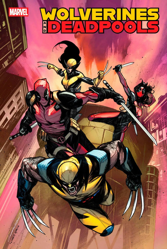 Comic book cover featuring Wolverine and Deadpool characters from Wolverines & Deadpools #1
