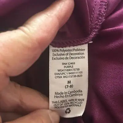 Royal purple garment with white label from Wonder Nation Girl’s Tulle Dress for size M