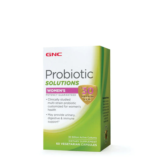 GNC Probiotic Solutions Womens | Clinically Studied Multi-Strain for Women Supports Digestive and Immune Health Vegetarian | 60 Capsules