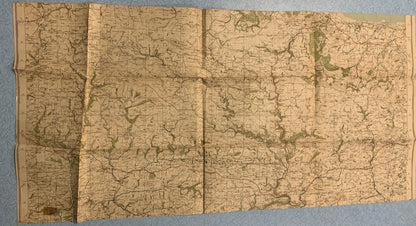 Folded vintage WW2 Carte Michelin Les Grandes Routes French Road Map 1941 France
