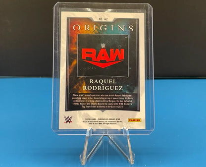 Raquel Rodriguez WWE Origins trading card from Panini Chronicles 2023 limited edition