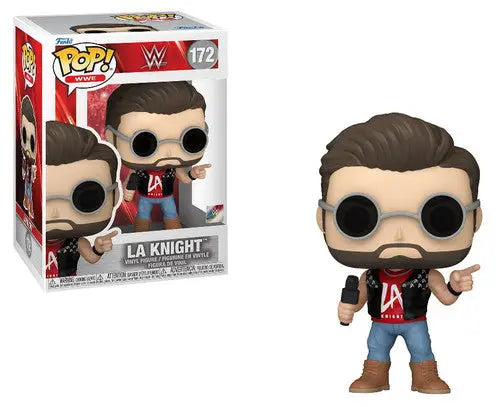 WWE La Knight Funko Pop! Vinyl Figure #172 showcasing the iconic Knight Funko design