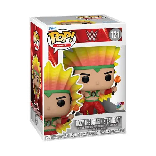 WWE Ricky The Dragon Steamboat Pop Vinyl Figure displayed in product image