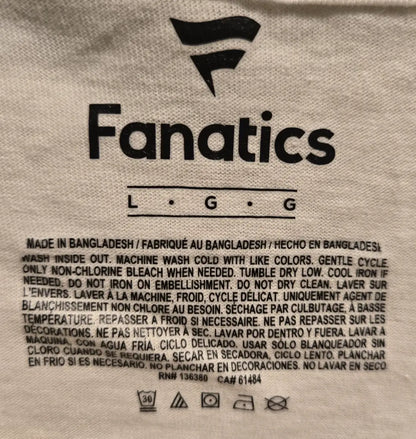 Clothing tag with care instructions on WWE SummerSlam Cleveland Fanatics T‑Shirt Men’s XL
