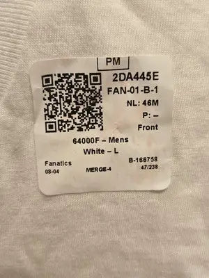 Clothing tag on WWE Summerslam Cleveland Fanatics T‑Shirt Men’s XL