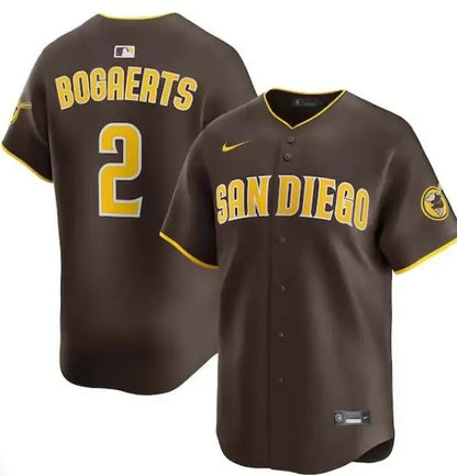 Brown San Diego Padres baseball jersey worn by Xander Bogaerts Nike Alternate Limited Player edition