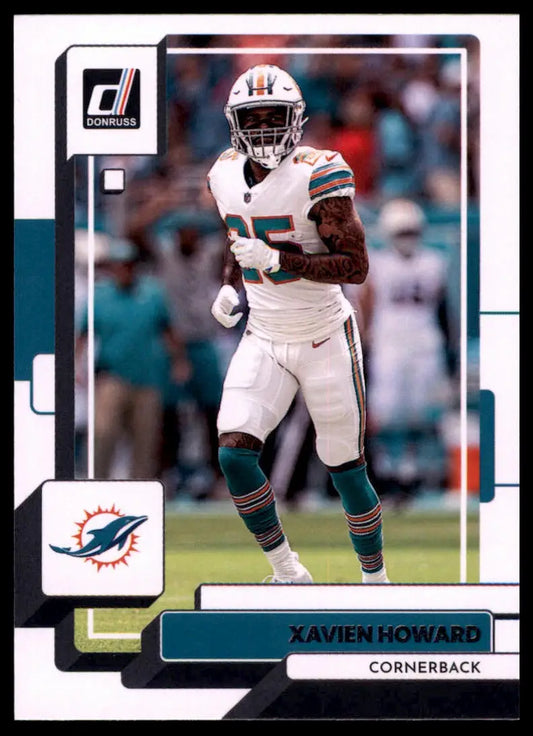 Xavien Howard football card from 2022 Donruss Dolphins series, Miami Dolphins player