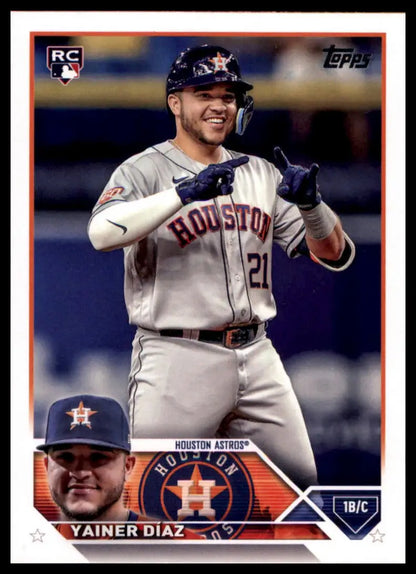 Yainer Diaz 2023 Topps Rookie Baseball Card Houston Astros collectible