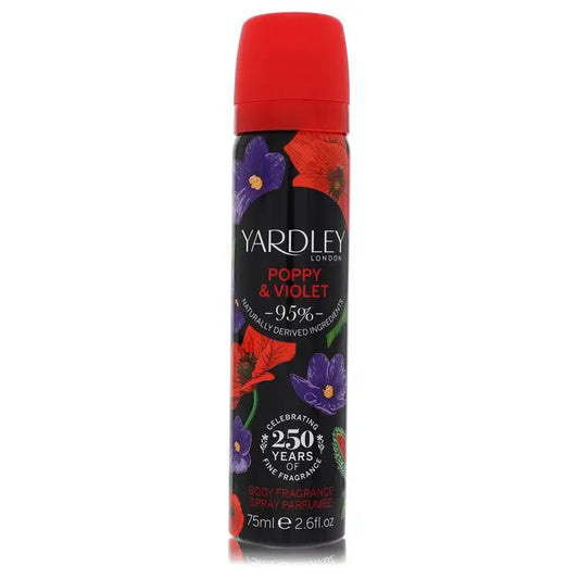 Yardley Poppy & Violet by Yardley London - Body Fragrance Spray 2.6 oz - Women / Medium - Body Fragrance Spray 2.6 oz