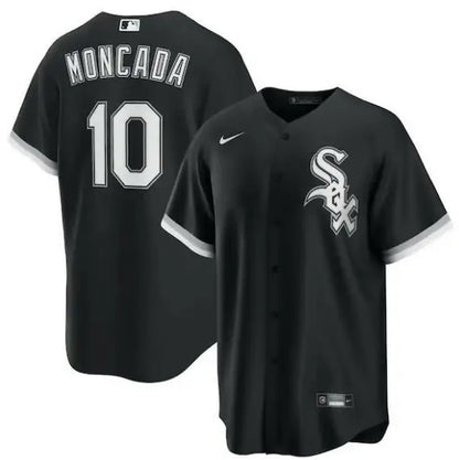 Black and white Yoan Moncada Chicago White Sox Nike Alternate Replica Player Name Jersey
