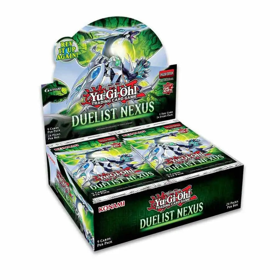 Display box for Yu-Gi-Oh! Duelist Nexus booster packs featuring Secret Rares
