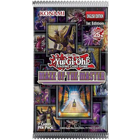 Yu-Gi-Oh Maze of the Master Booster Pack with cards inspired by classic Yu-Gi-Oh! cards