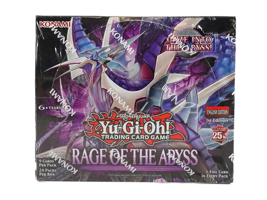 Yu-Gi-Oh Rage of The Abyss booster box with XYZ monster and quarter century secret cards