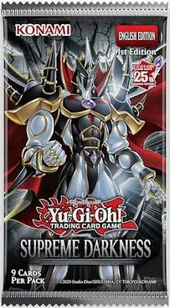 Yu-Gi-Oh Supreme Darkness Booster Pack featuring Supreme Darkness and Darkness Booster Card