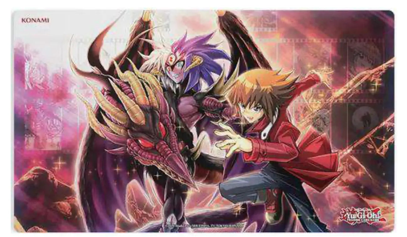 Yugioh 25th Anniversary Jaden and Yubel Game Playmat for Yu-Gi-Oh 25th Anniversary fans