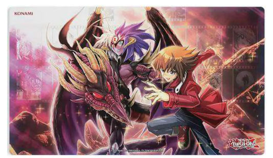 Yugioh 25th Anniversary Jaden and Yubel Game Playmat for Yu-Gi-Oh 25th Anniversary fans