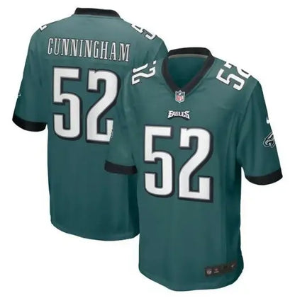 Green Philadelphia Eagles Zach Cunningham Nike Game Jersey with 52 on the back