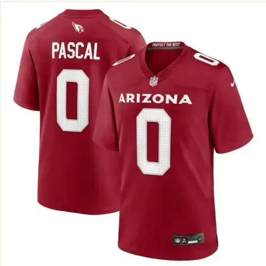 Red Arizona Cardinals Nike Game Player Jersey displayed in a Zach Pascal product listing