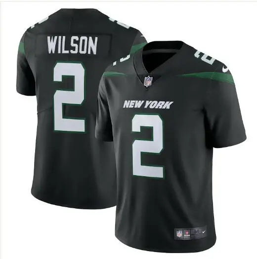 Black Zach Wilson New York Jets Nike Vapor Limited jersey with number 2 for Jets Nike Vapor collection