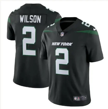 Black Zach Wilson New York Jets Nike Vapor Limited jersey with number 2 for Jets Nike Vapor collection