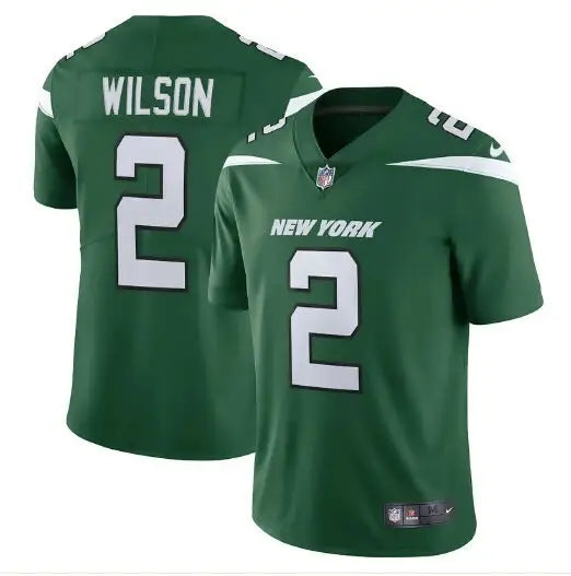 Green New York Jets Nike Vapor Limited jersey with WILSON 2 on the back