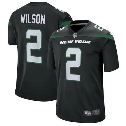 Black Zach Wilson New York Jets Nike White Game Jersey displayed in Jets Nike White product