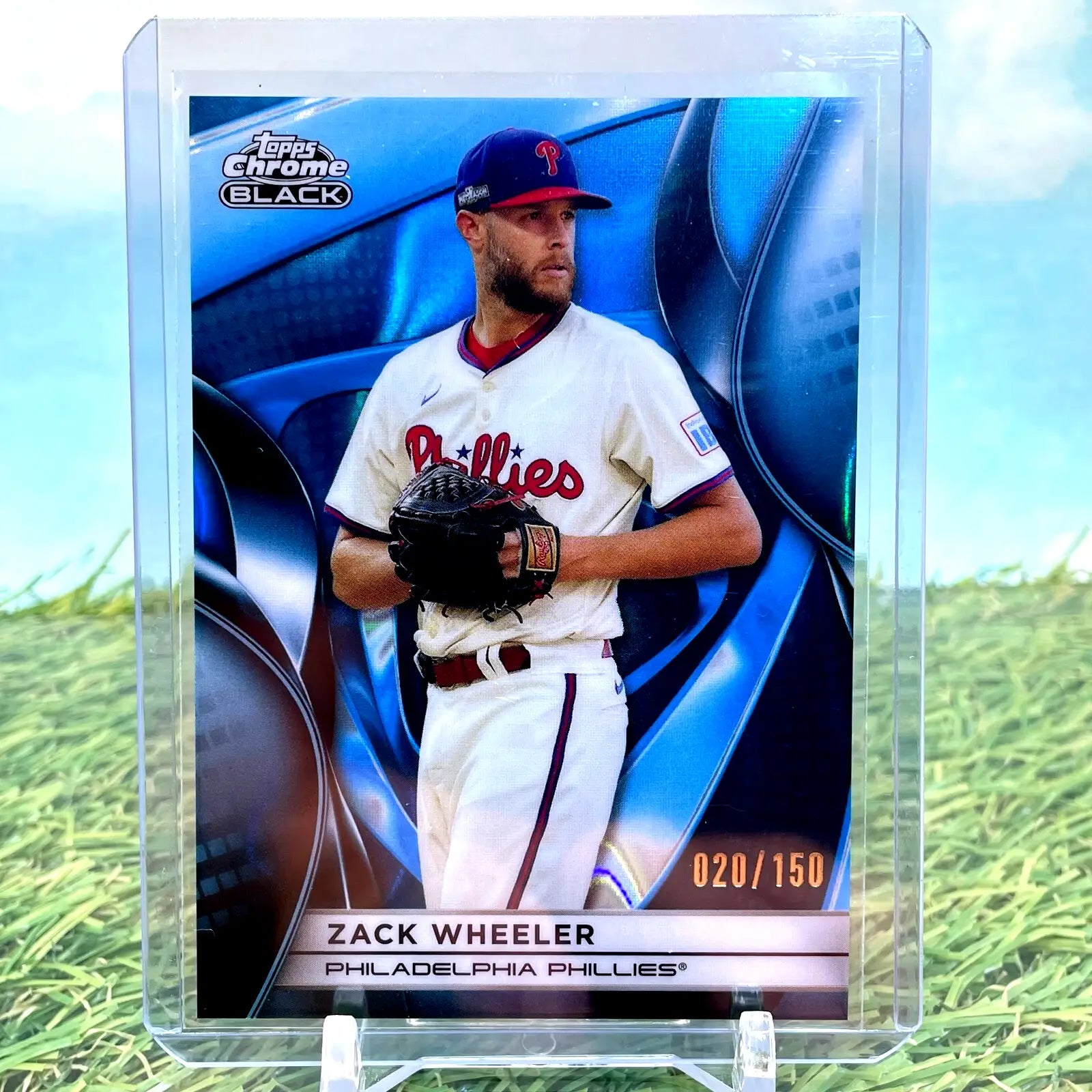 Zack Wheeler Topps Chrome Black baseball card #26 refractor /199 2025 Topps Chrome